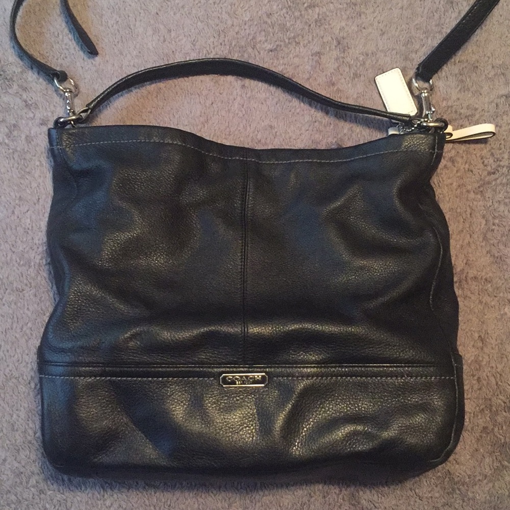 Authentic black leather Coach purse & wallet